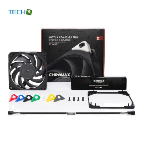 Noctua, NF-A12x25 PWM chromax.black.swap,120mm, fan